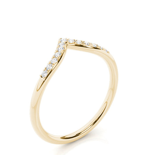 Prong Setting Diamond Shaped Wedding Band - Prime & Pure