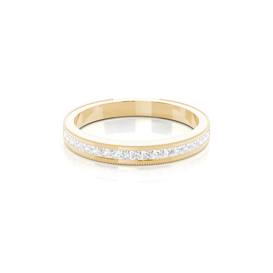 Studded Slight Comfort Fit Diamond Wedding Band - Prime & Pure