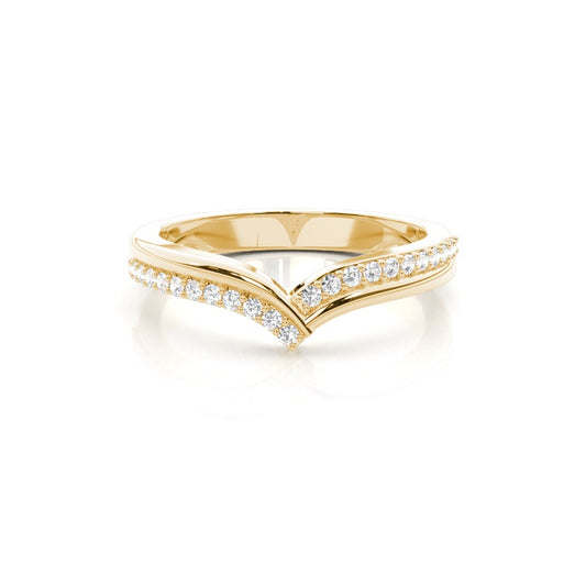 Studded Flat Profile Diamond Shaped Band - Prime & Pure