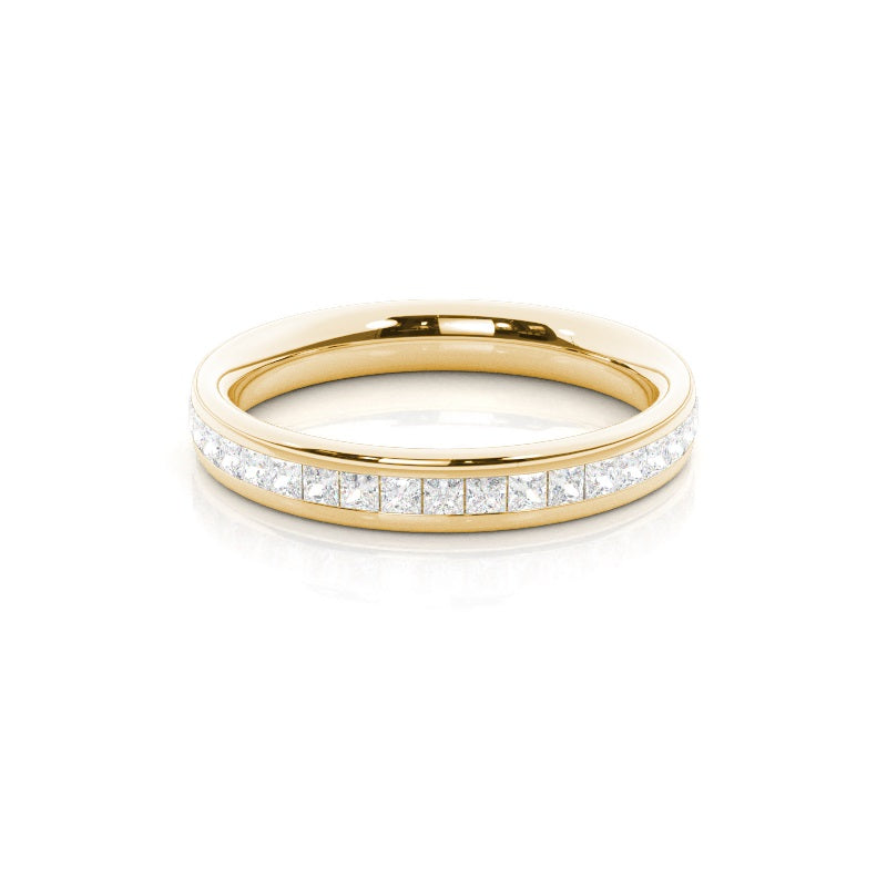 Channel Set Princess Diamond Full Wedding Ring - Prime & Pure