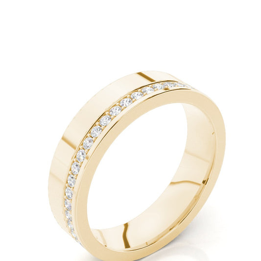 Studded Comfort Fit Wedding Band - Prime & Pure