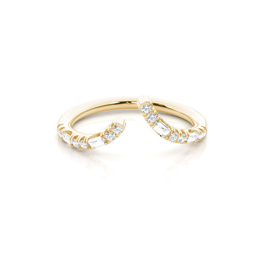 Studded Diamonds Open Wedding Band - Prime & Pure
