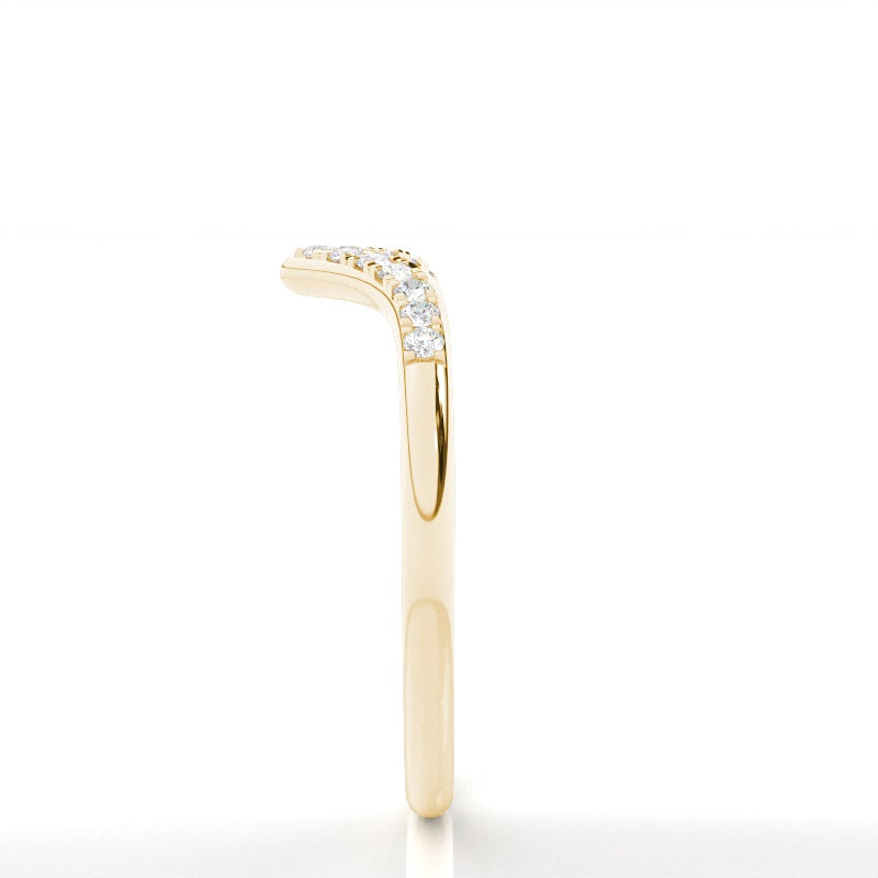 Prong Setting Diamond Shaped Wedding Band - Prime & Pure