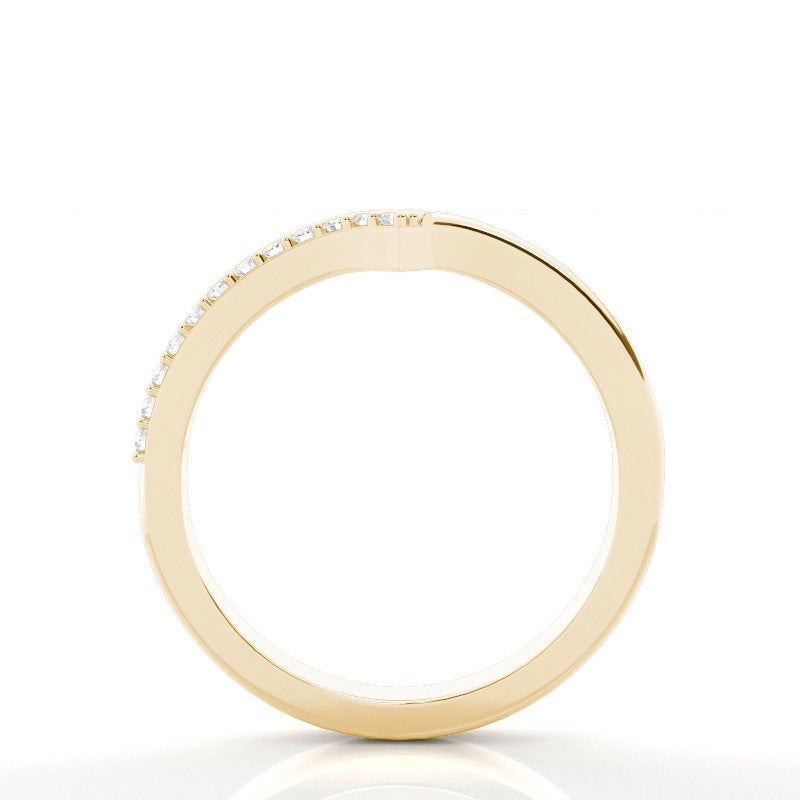 Studded Flat Profile Diamond Shaped Band - Prime & Pure