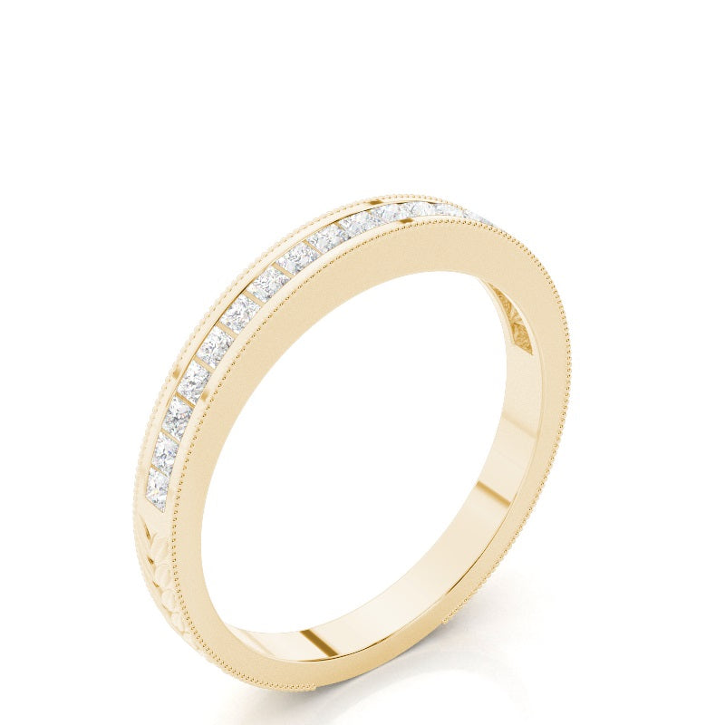 Studded Slight Comfort Fit Diamond Wedding Band - Prime & Pure