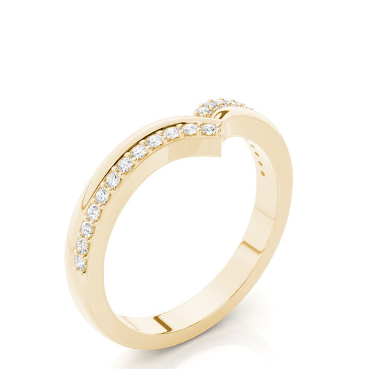 Studded Flat Profile Diamond Shaped Band - Prime & Pure