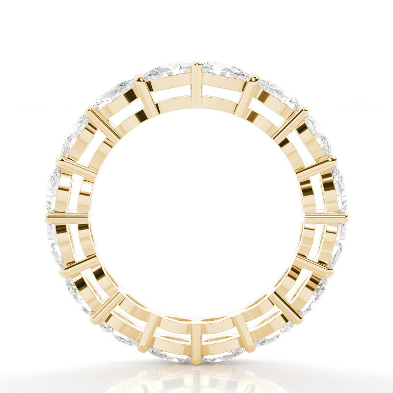 Horizontal Prong Setting Pear Diamond Wedding Ring - Prime & Pure