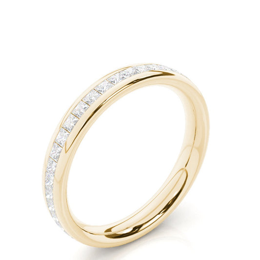 Channel Set Princess Diamond Full Wedding Ring - Prime & Pure
