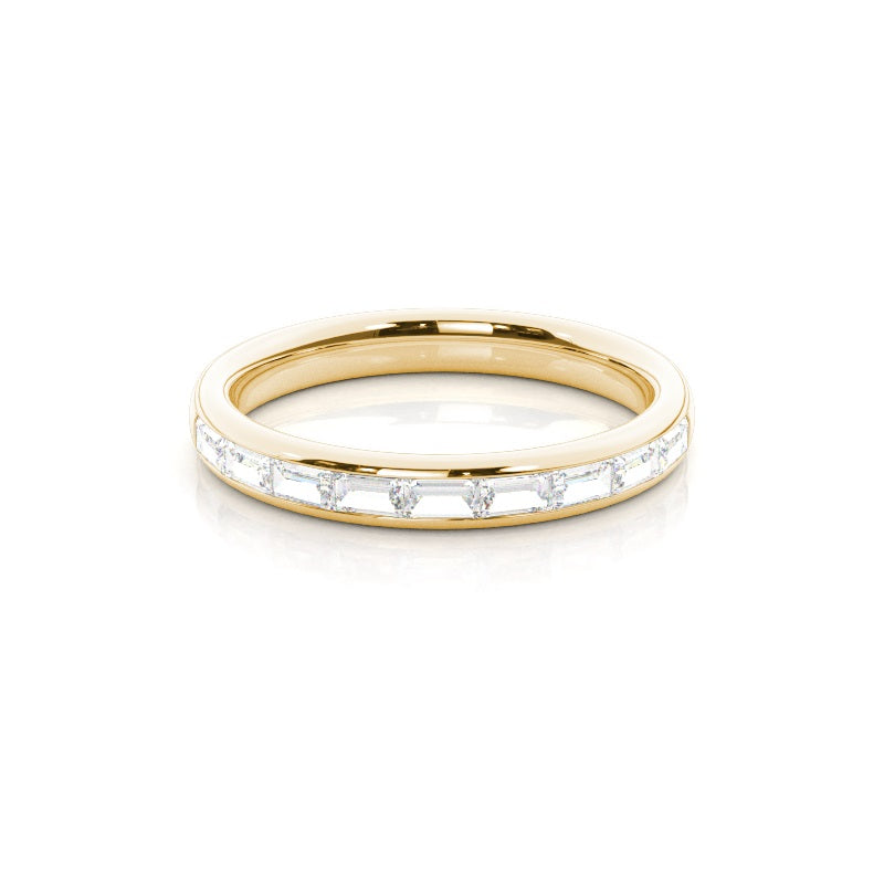 Channel Set Baguette Diamond Comfirt Fit Wedding Ring - Prime & Pure