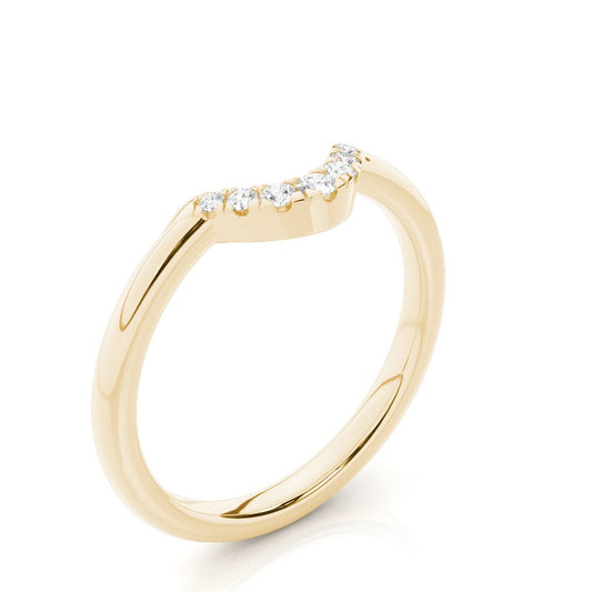 Studded Slight Comfort Fit Diamond Shaped Band - Prime & Pure
