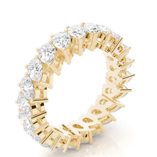 Diagonal Prong Setting Pear Diamond Wedding Ring - Prime & Pure