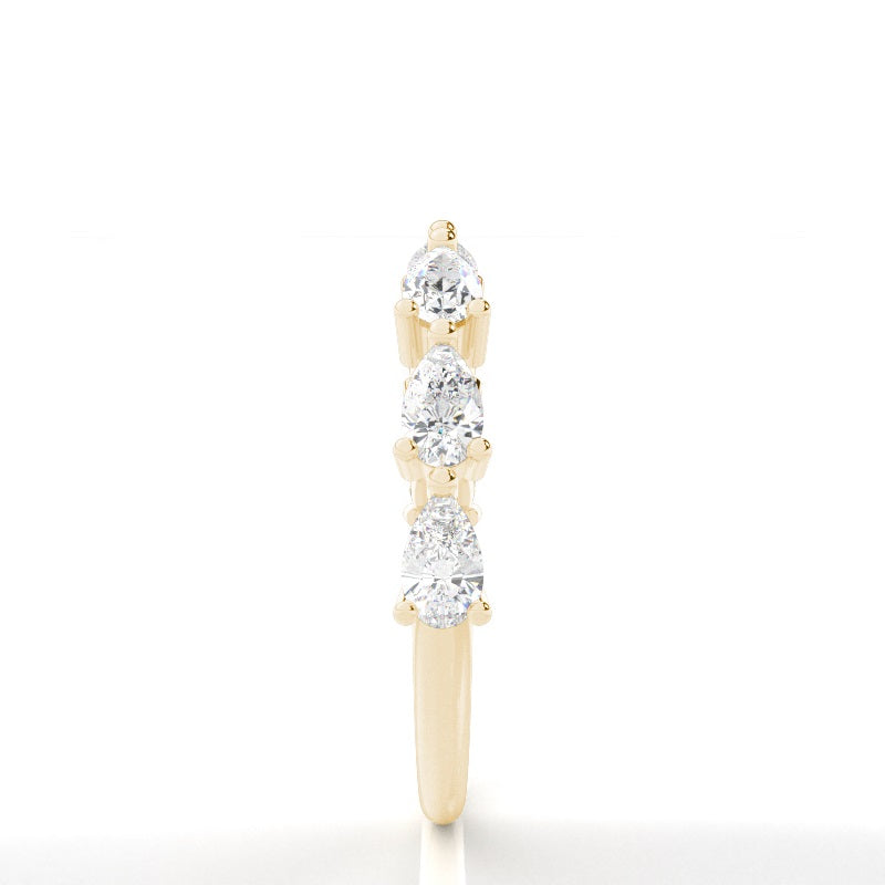 Pear diamond Open Wedding Band - Prime & Pure