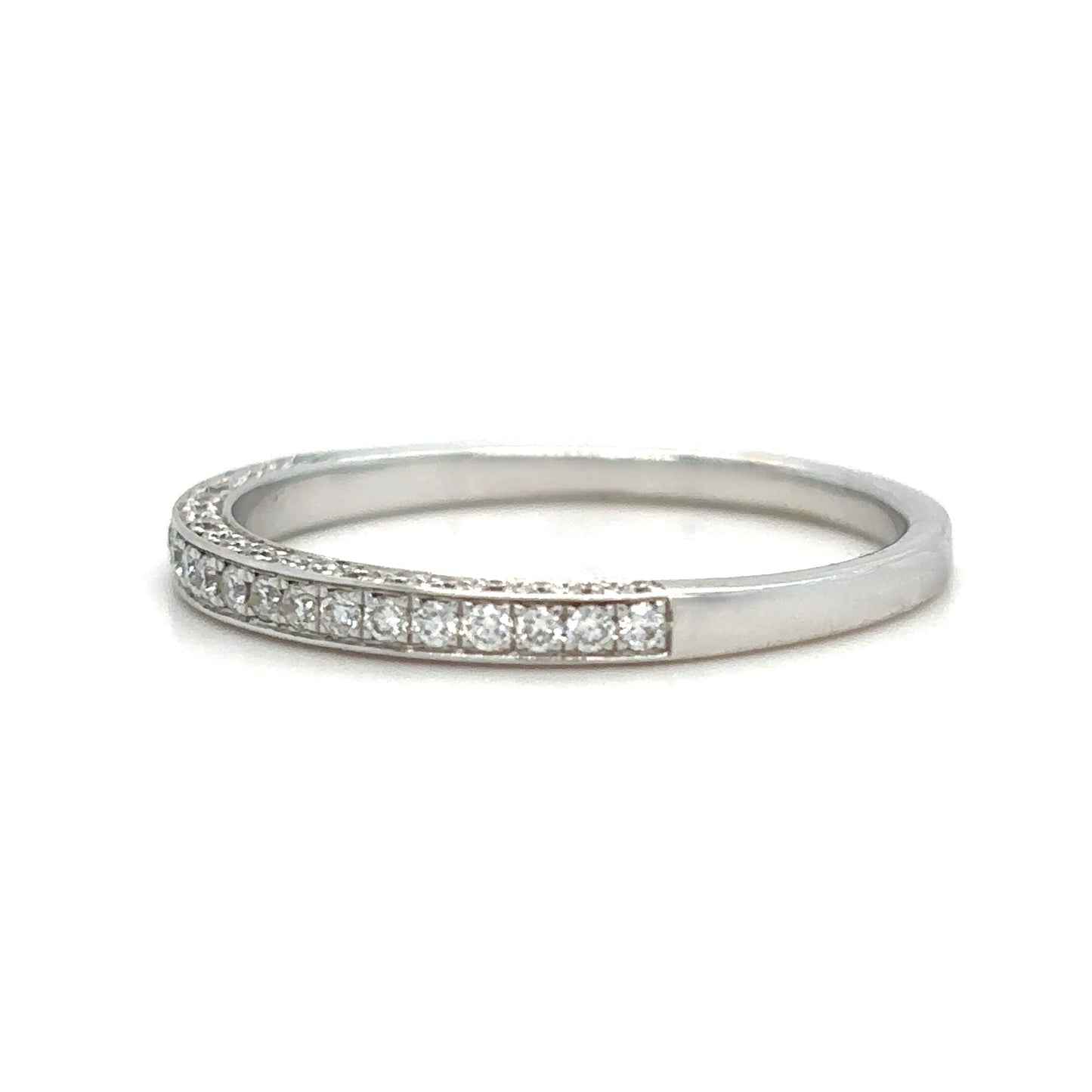 Monique - Micro pave 3 Sides Wedding Ring - Prime & Pure