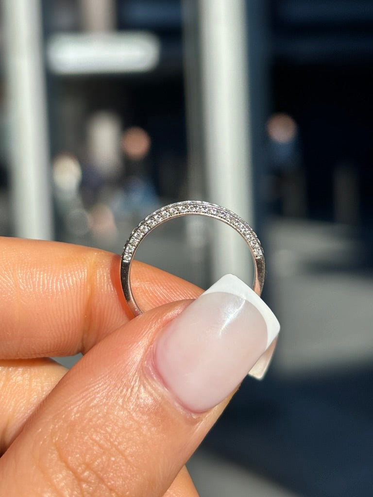 Monique - Micro pave 3 Sides Wedding Ring - Prime & Pure