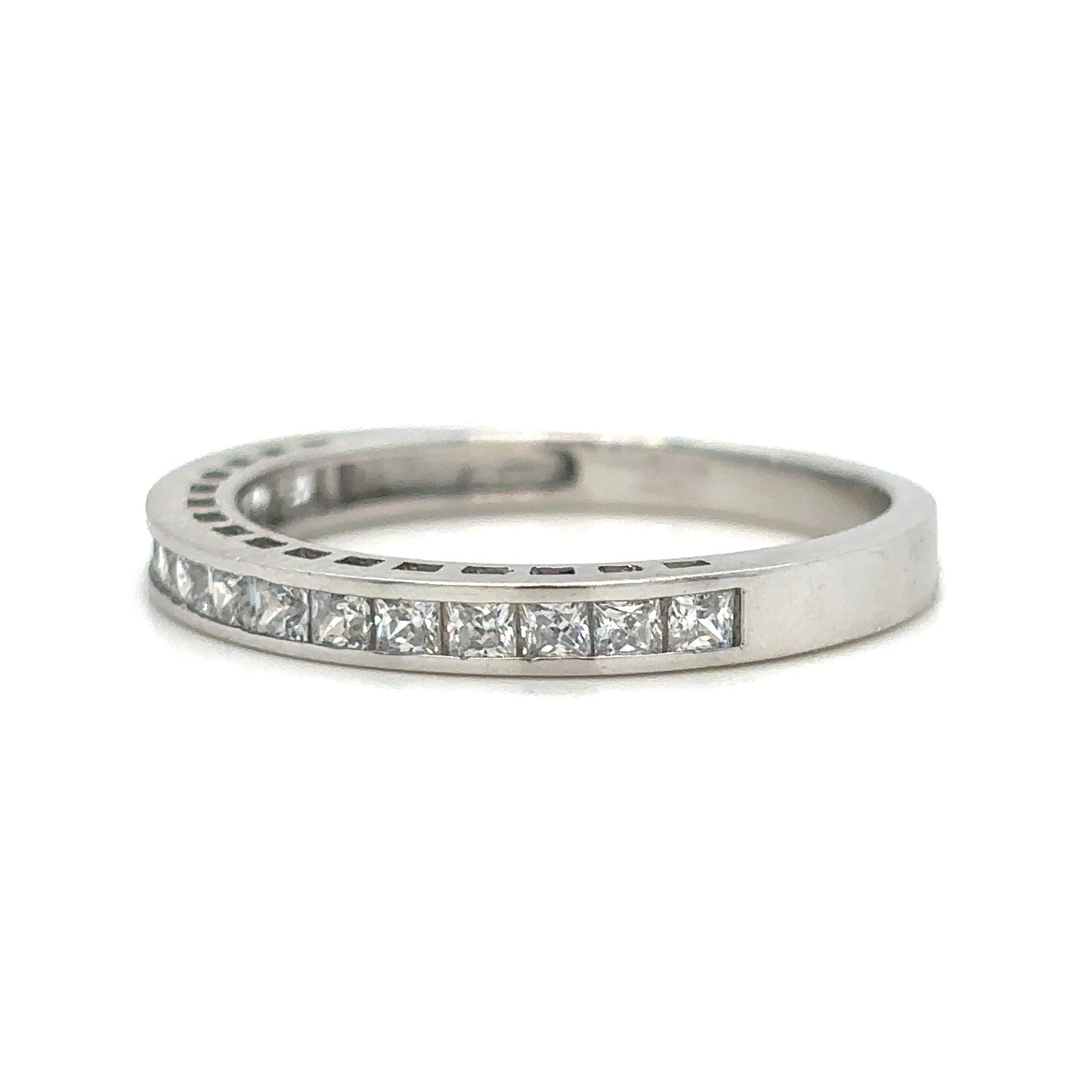 Avery- Princess Cut nestled in a channel setting - Prime & Pure