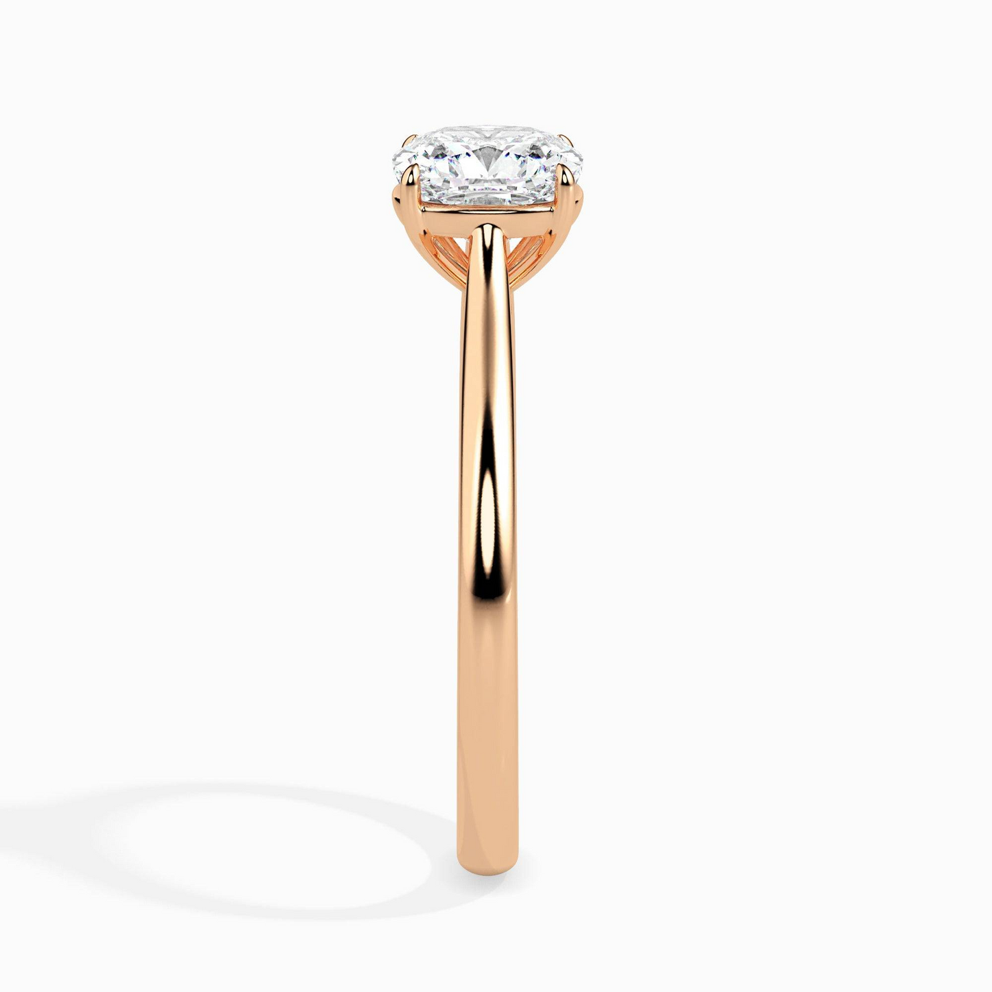 1ct D-VS1 Cushion Lab grown Diamond Solitaire ring in 18k Gold