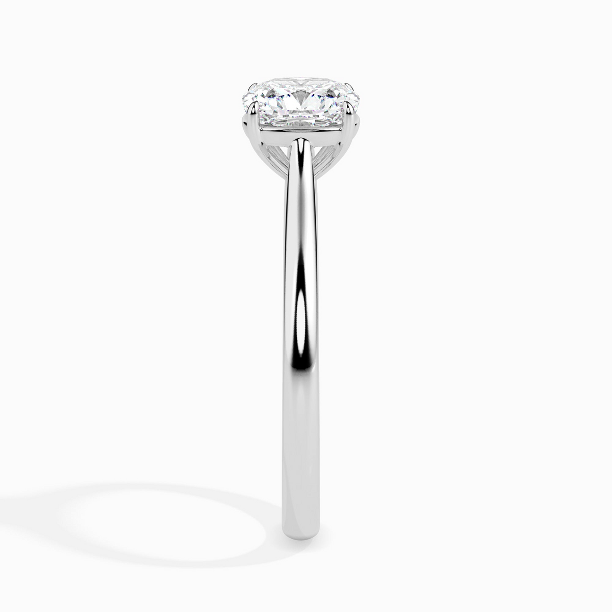 1ct D-VS1 Cushion Lab grown Diamond Solitaire ring in 18k Gold