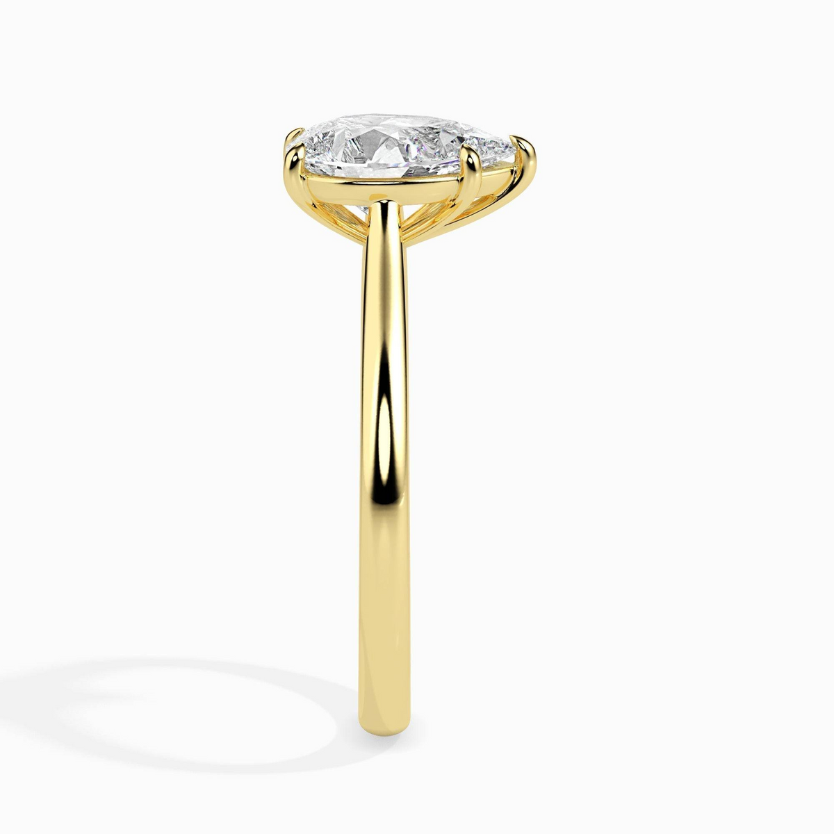1ct D-VS1 Pear Lab grown Diamond Solitaire ring in 18k Gold