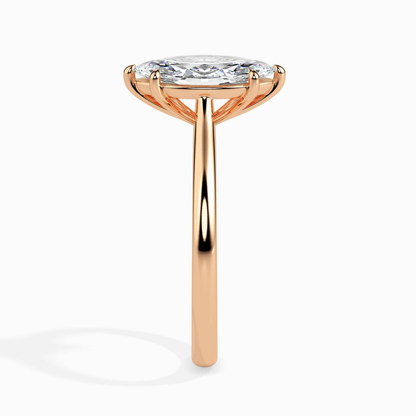 1ct D-VS1 Marquise Lab grown Diamond Solitaire ring in 18k Gold