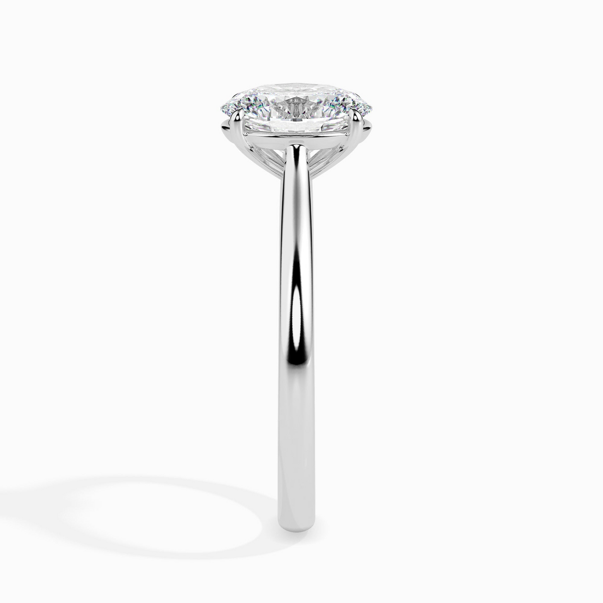 1ct D-VS1 Oval Lab grown Diamond Solitaire ring in 18k Gold