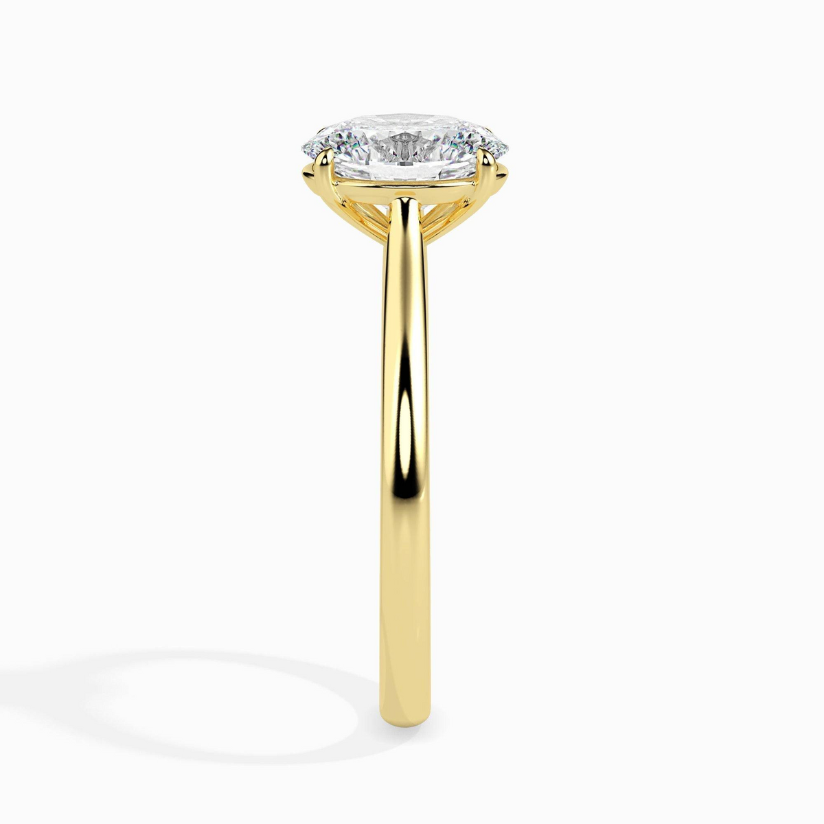 1ct D-VS1 Oval Lab grown Diamond Solitaire ring in 18k Gold