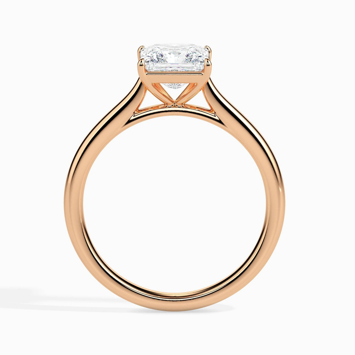 1ct D-VS1 Princess Lab grown Diamond Solitaire ring in 18k Gold
