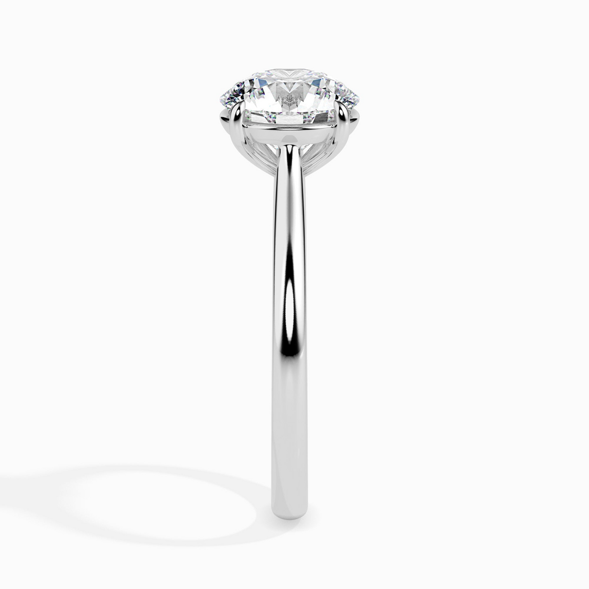 1ct D-VS1 Round Lab grown Diamond Solitaire ring in 18k Gold