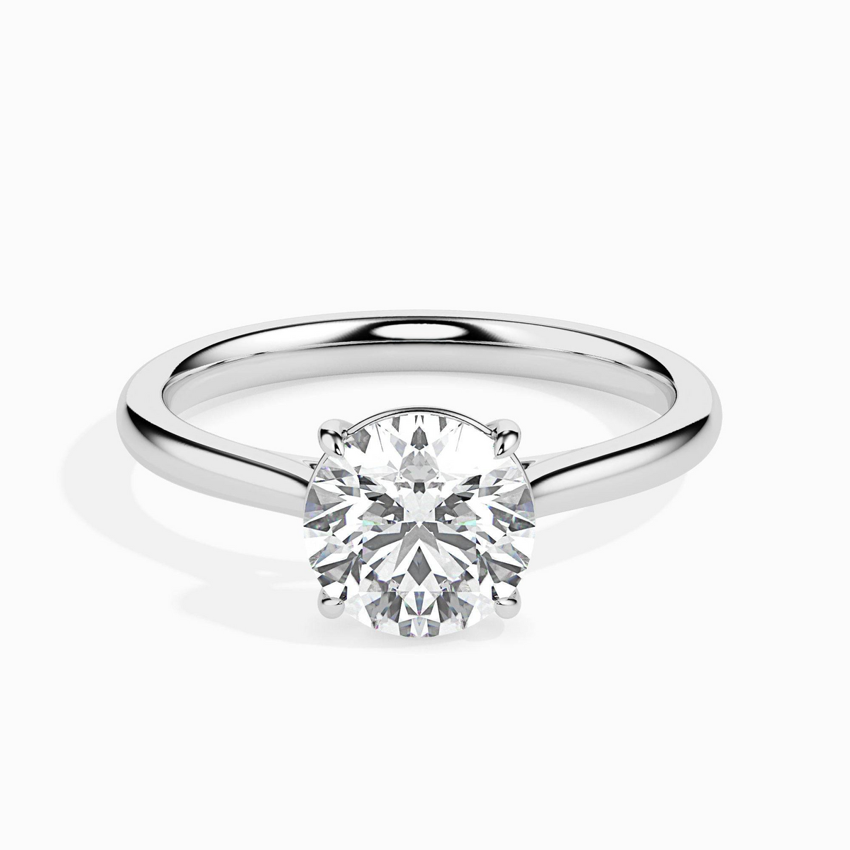 1ct D-VS1 Round Lab grown Diamond Solitaire ring in 18k Gold
