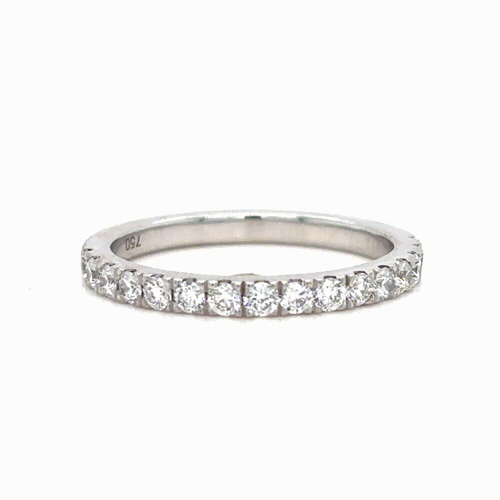 Olga - Half Pavé Wedding Ring - Prime & Pure