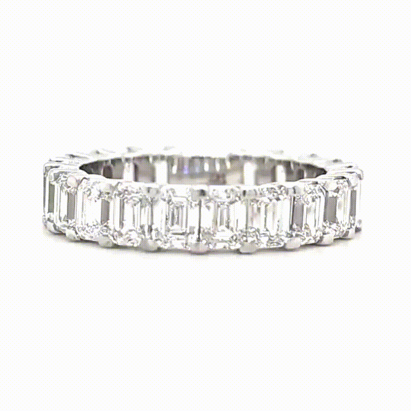 Katherine - Emerald Basket Set Eternity Ring - Prime & Pure