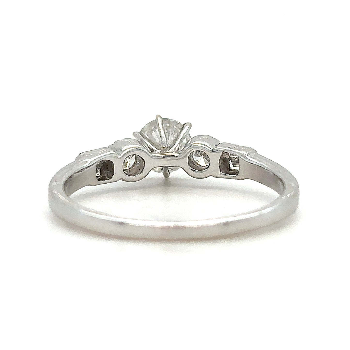Cataleya- "0.5ct " Round Trilogy in 18k with 4 baguette in bar set (Ready) - Prime & Pure
