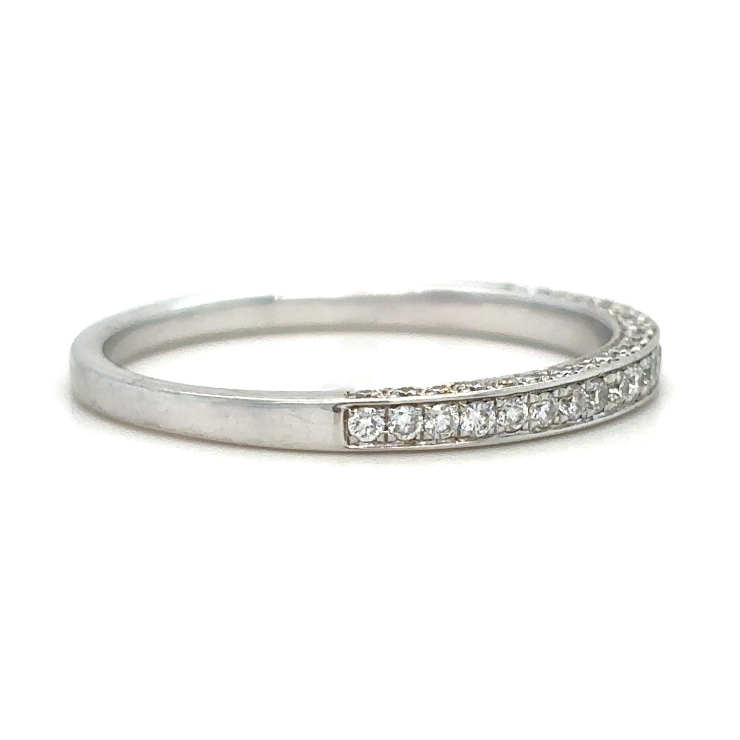 Monique - Micro pave 3 Sides Wedding Ring - Prime & Pure
