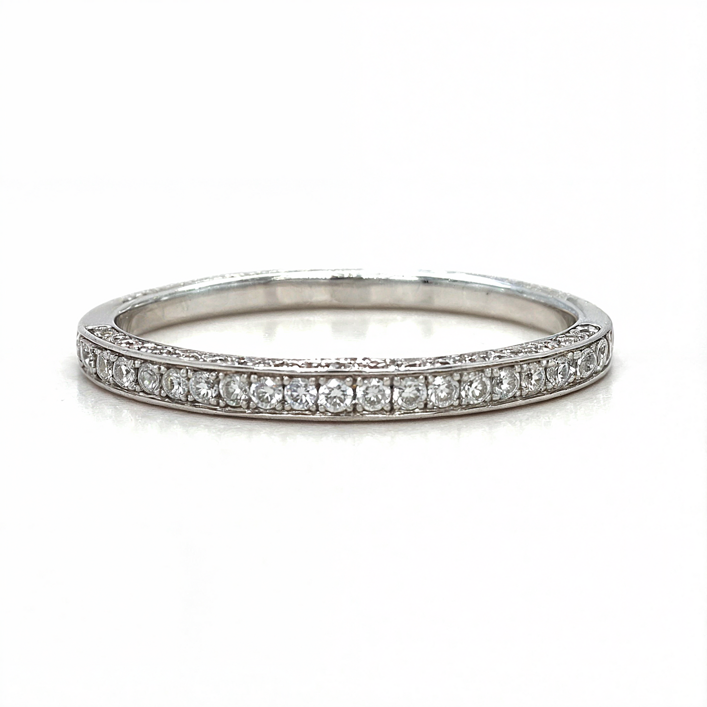 Monique - Micro pave 3 Sides Wedding Ring - Prime & Pure
