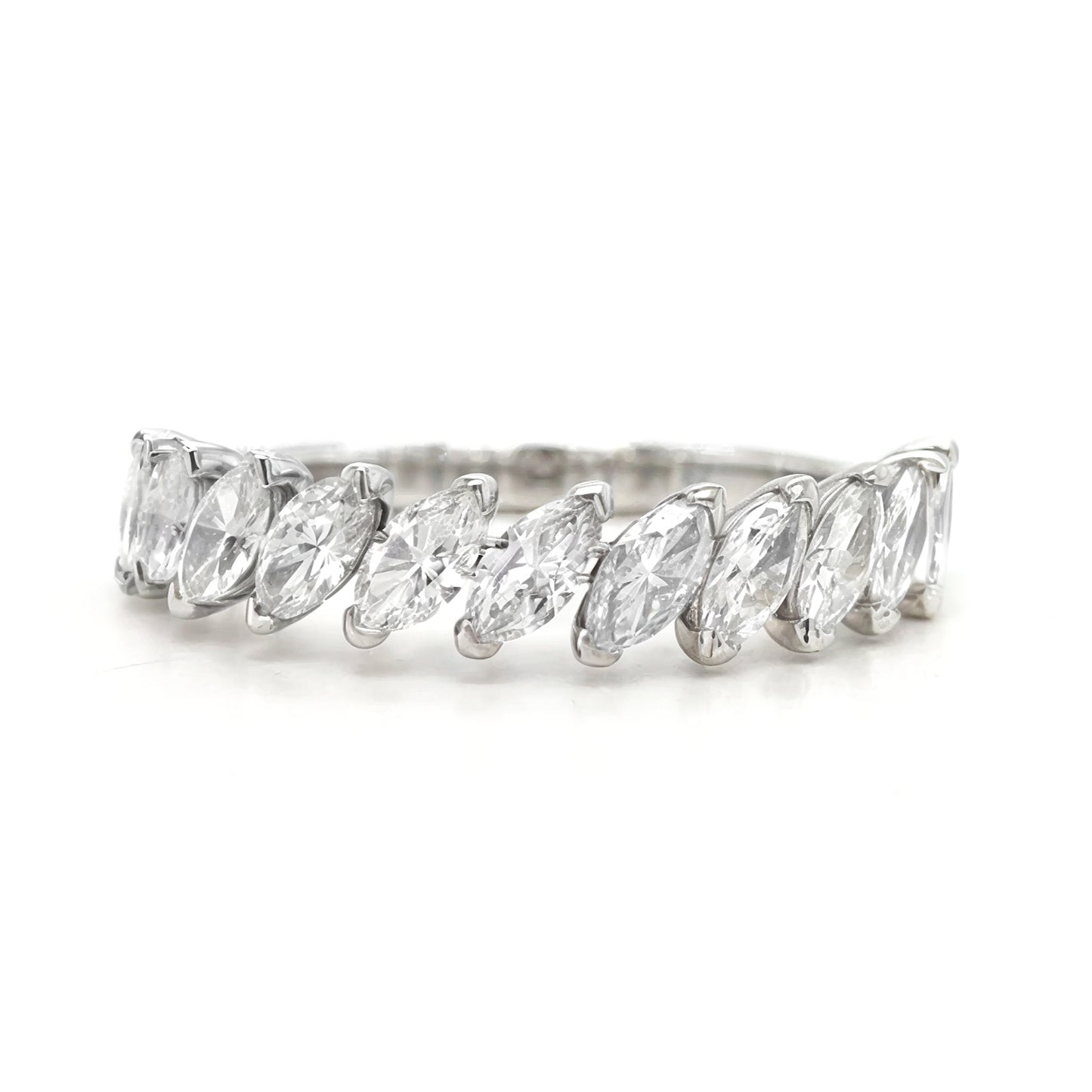Elsa - Marquise Half Eternity Wedding Ring - Prime & Pure