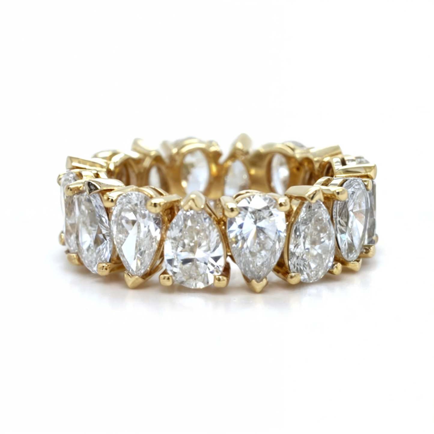 Cindy - 6.4ct Pear Cut Eternity Ring - Prime & Pure