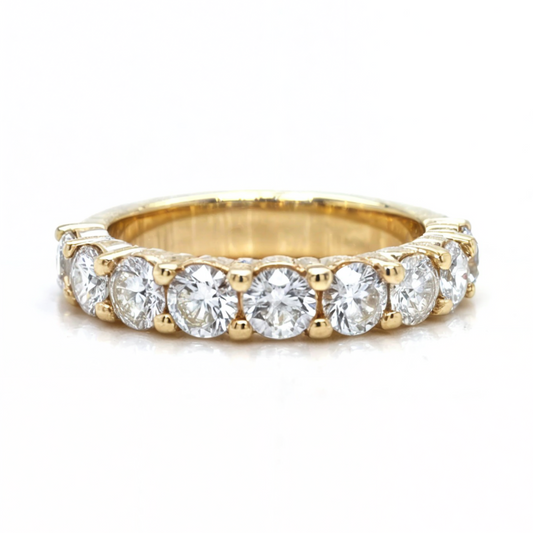 Bianca - Round Diamonds Half Eternity Ring - Prime & Pure