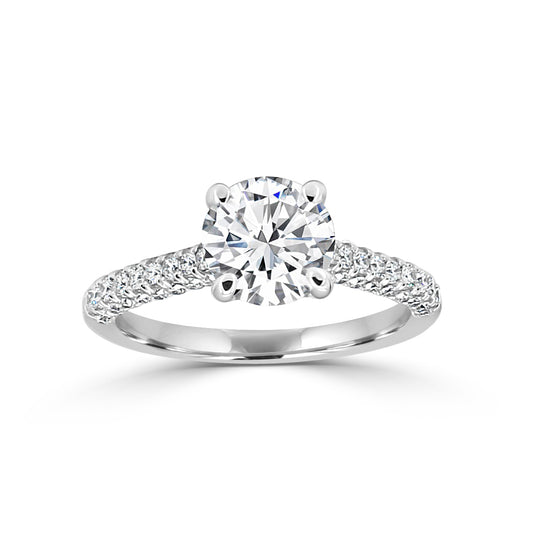 Stunning MicroPave Style Engagement Ring - Prime & Pure