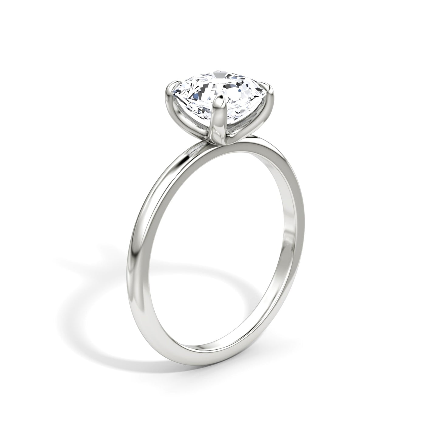 Asscher Cut Diamond Solitaire Ring - Prime & Pure