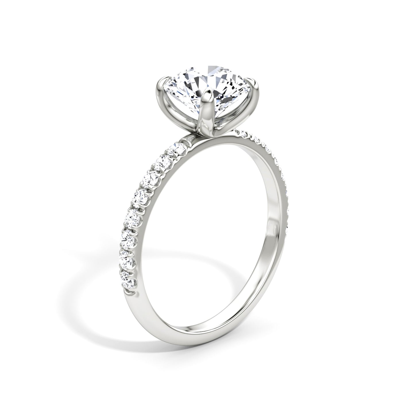 Round Brilliant Cut Diamond Pave Band Ring - Prime & Pure