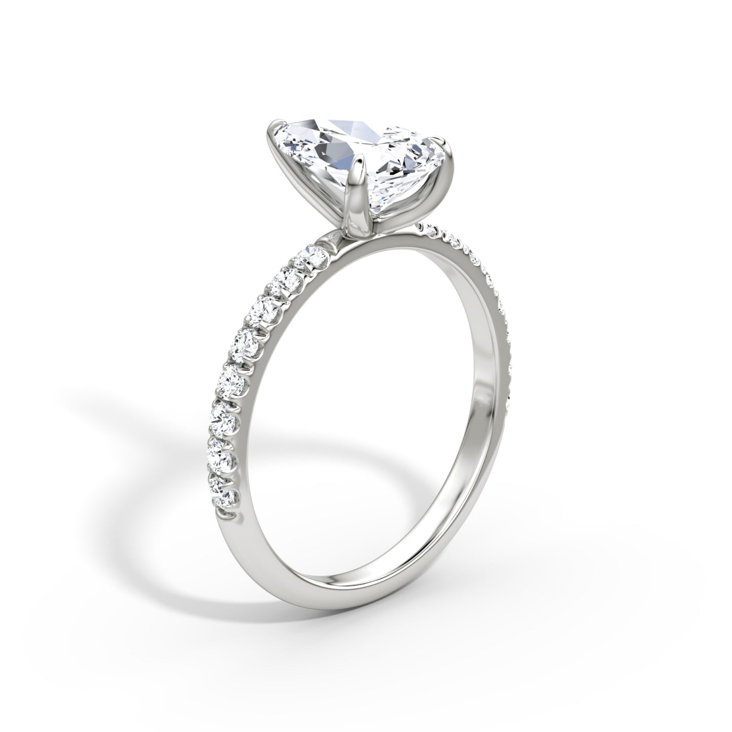 Pear Cut Diamond Pave Band Ring - Prime & Pure
