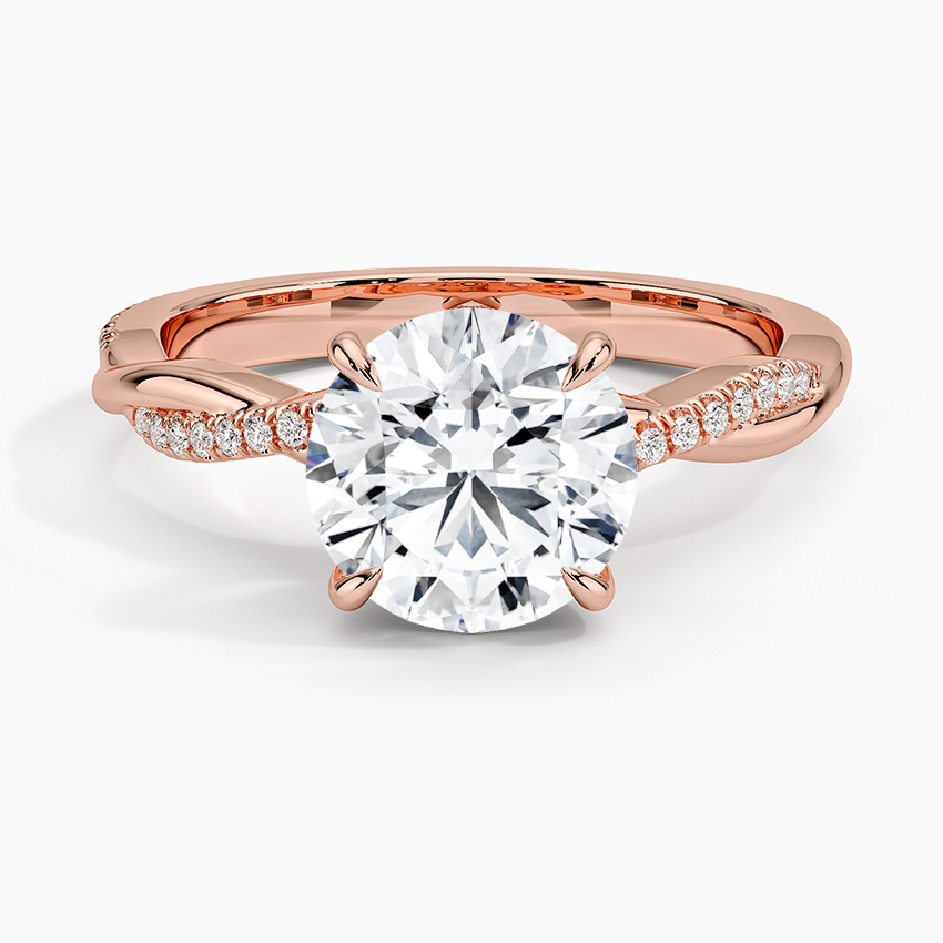 Round Cut Diamond Twisted Pave Band Ring - Prime & Pure