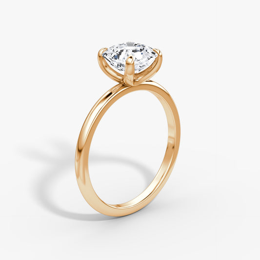 Asscher Cut Diamond Solitaire Ring - Prime & Pure