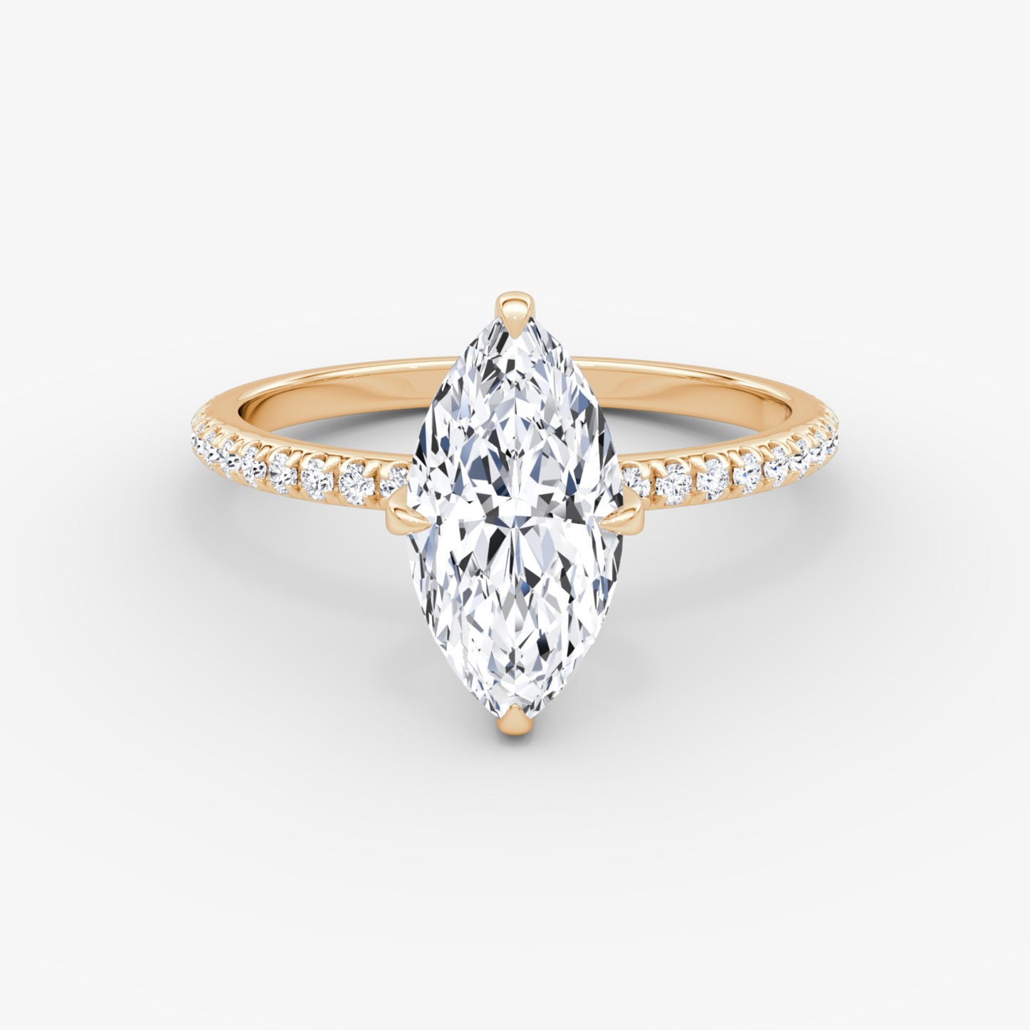 Marquise Cut Diamond Pave Band Ring - Prime & Pure