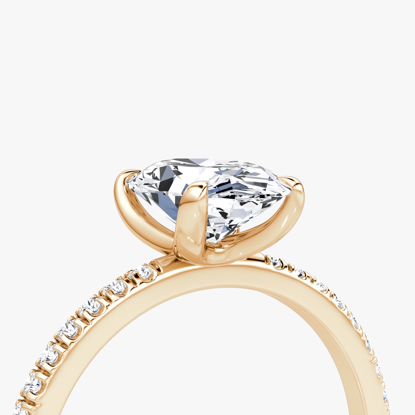 Oval Cut Diamond Pave Band Ring - Prime & Pure