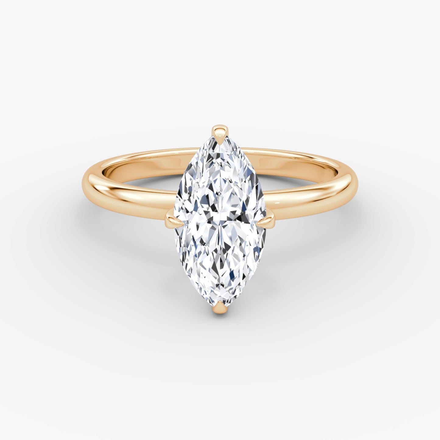 Marquise Cut Diamond Solitaire Ring - Prime & Pure