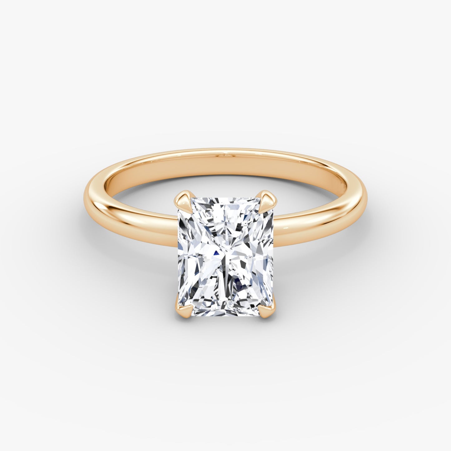 Radiant Cut Diamond Solitaire Ring - Prime & Pure