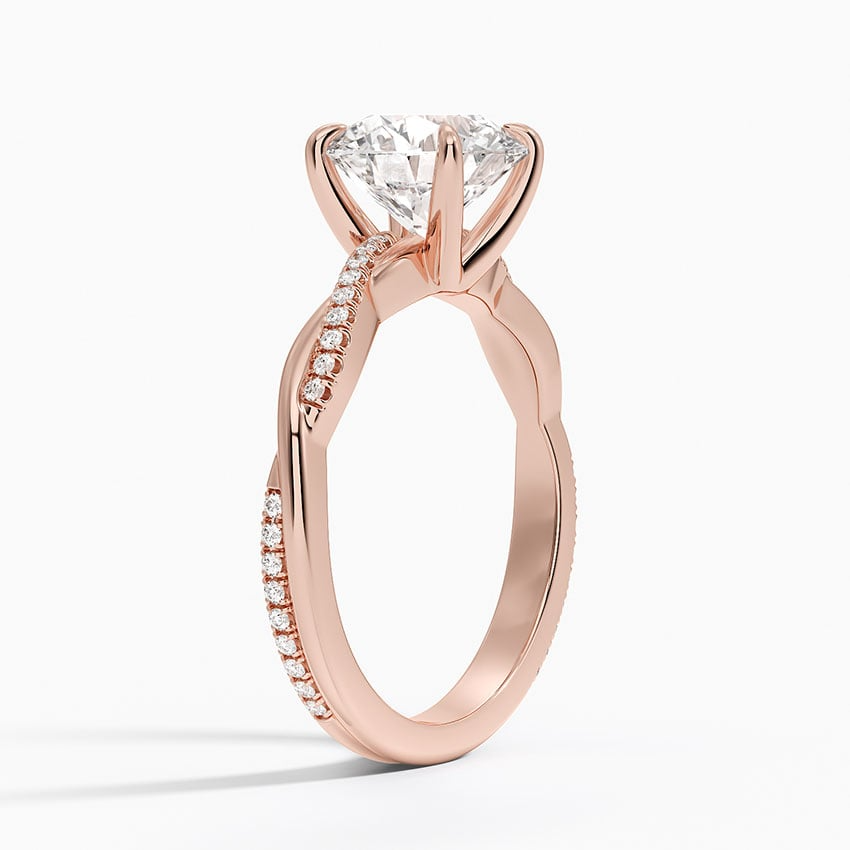 Round Cut Diamond Twisted Pave Band Ring - Prime & Pure