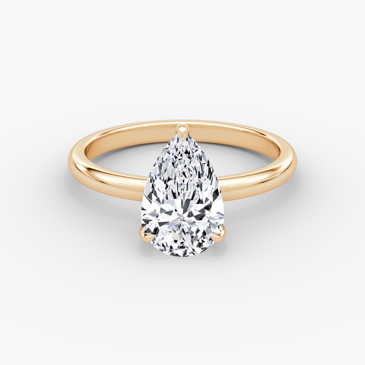 Pear Cut Diamond Solitaire Ring - Prime & Pure