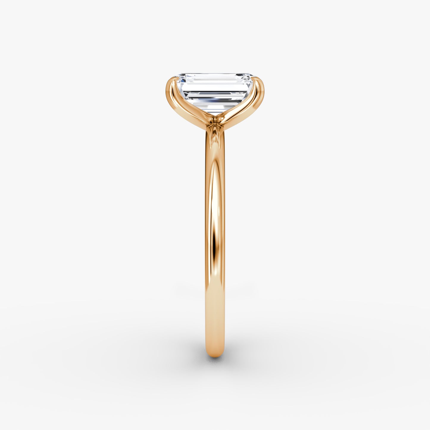 Emerald Cut Diamond Solitaire Ring - Prime & Pure
