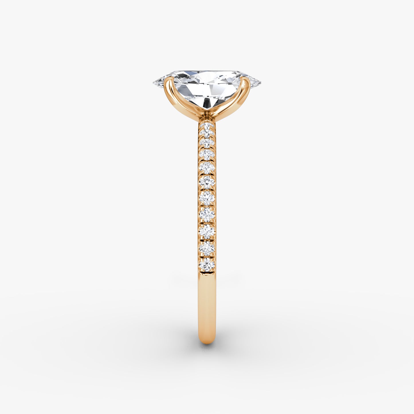 Oval Cut Diamond Pave Band Ring - Prime & Pure